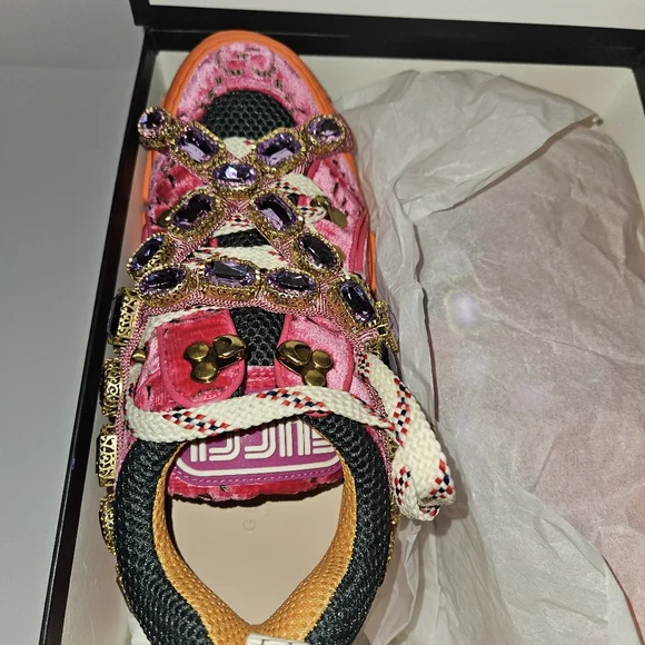 Gucci Women Flashtrek w/Pink Crystal (Special Edition) - NWT, Orginally $2250 - Picture 9 of 10